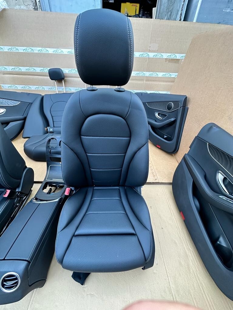 MERCEDES C W205 LEDER SPORT SITZEN KOMPLET NEU DEMONT VOM TEST CAR 95 Km, LIM.10 - Obrázek 6