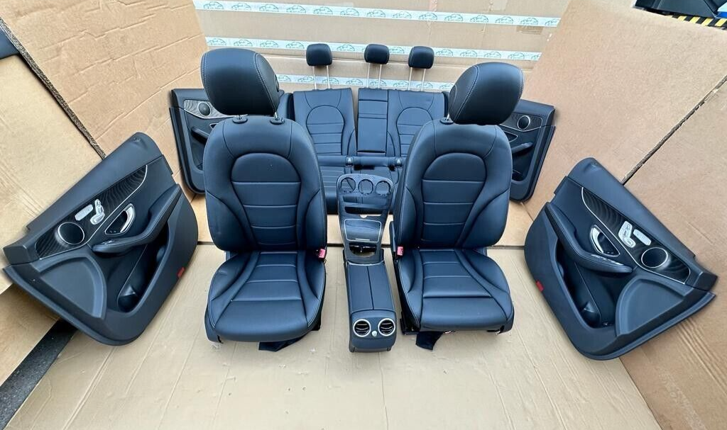 MERCEDES C W205 LEDER SPORT SITZEN KOMPLET NEU DEMONT VOM TEST CAR 95 Km, LIM.10