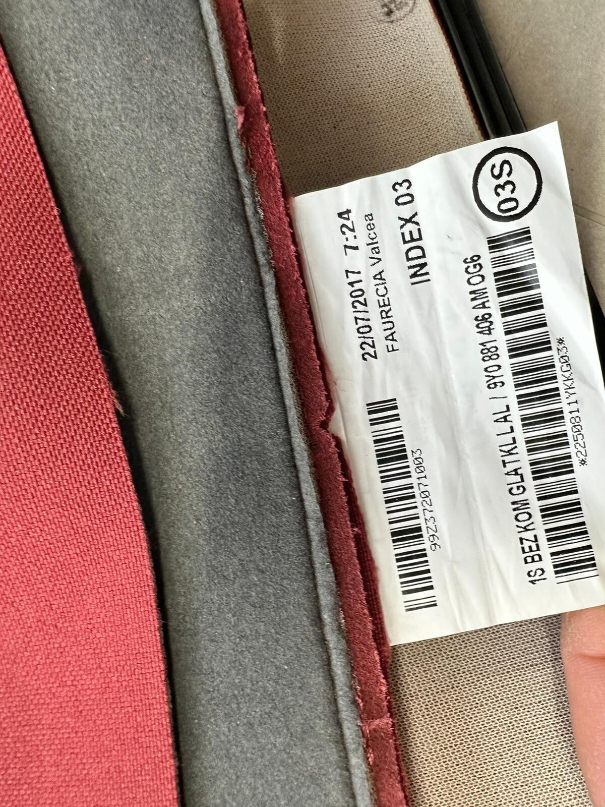 PORSCHE CAYENNE 9Y SITZBEZUG SPORT SITZ LEDER ROT 9Y0881406AM OG6 ORIG.NEU!!! - Obrázek 12