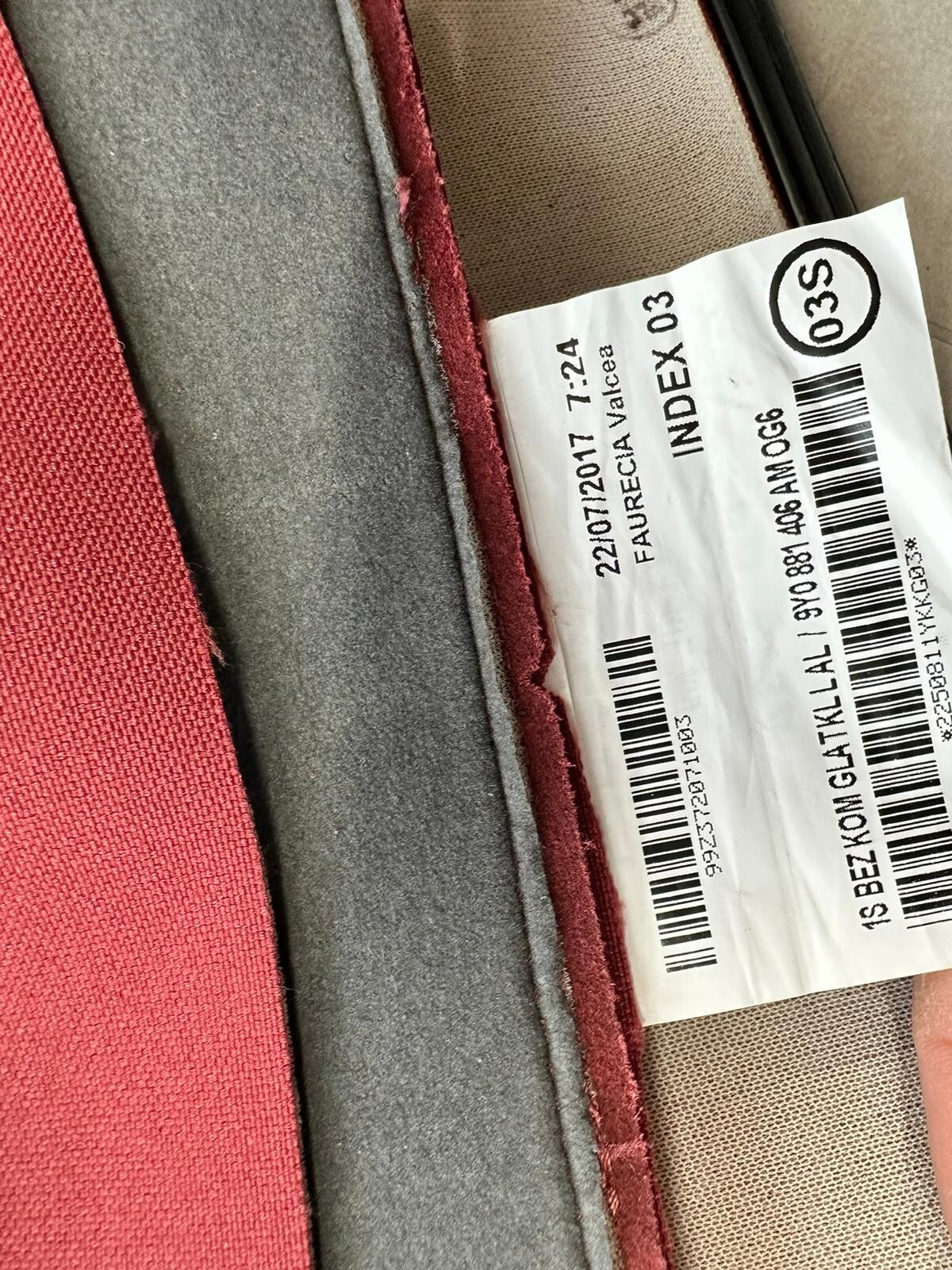 PORSCHE CAYENNE 9Y SITZBEZUG SPORT SITZ LEDER ROT 9Y0881406AM OG6 ORIG.NEU!!! - Obrázek 13