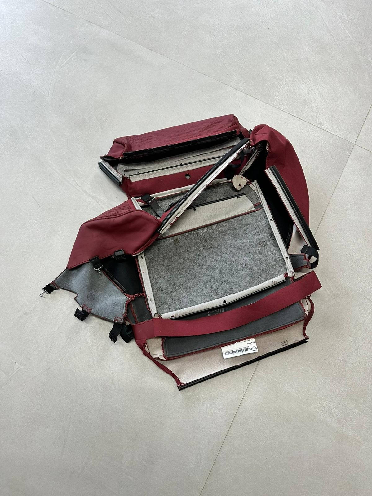 PORSCHE CAYENNE 9Y SITZBEZUG SPORT SITZ LEDER ROT 9Y0881406AM OG6 ORIG.NEU!!! - Obrázek 9