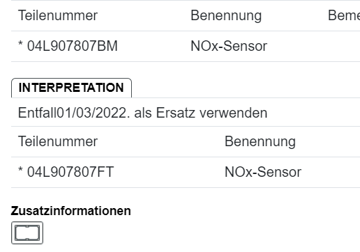 ŠKODA SC. KAM NOX SENZOR 04L907805BM=04L907807BM=04L907807FT=04L907807HB - Obrázek 7