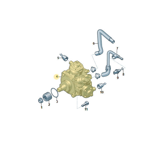 VW AMAROK 3.0 TDI V6 KRAFTSTOFF HOCHDRUCKPUMPE 059130755DF NEU ORIG. ZUSTAND B - Obrázek 4