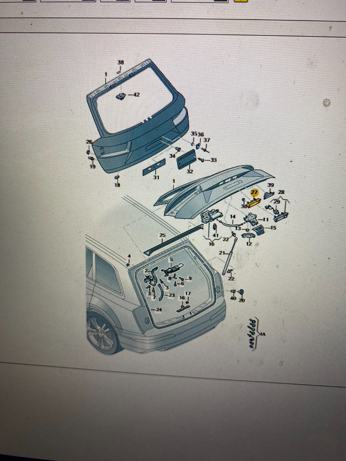 VW AUDI SEAT SKODA DRUCKTASTER KLAPPENSCHLOSS BETÄTIGUNG HECKKLAPPE ORIG.NEU!!! - Obrázek 23