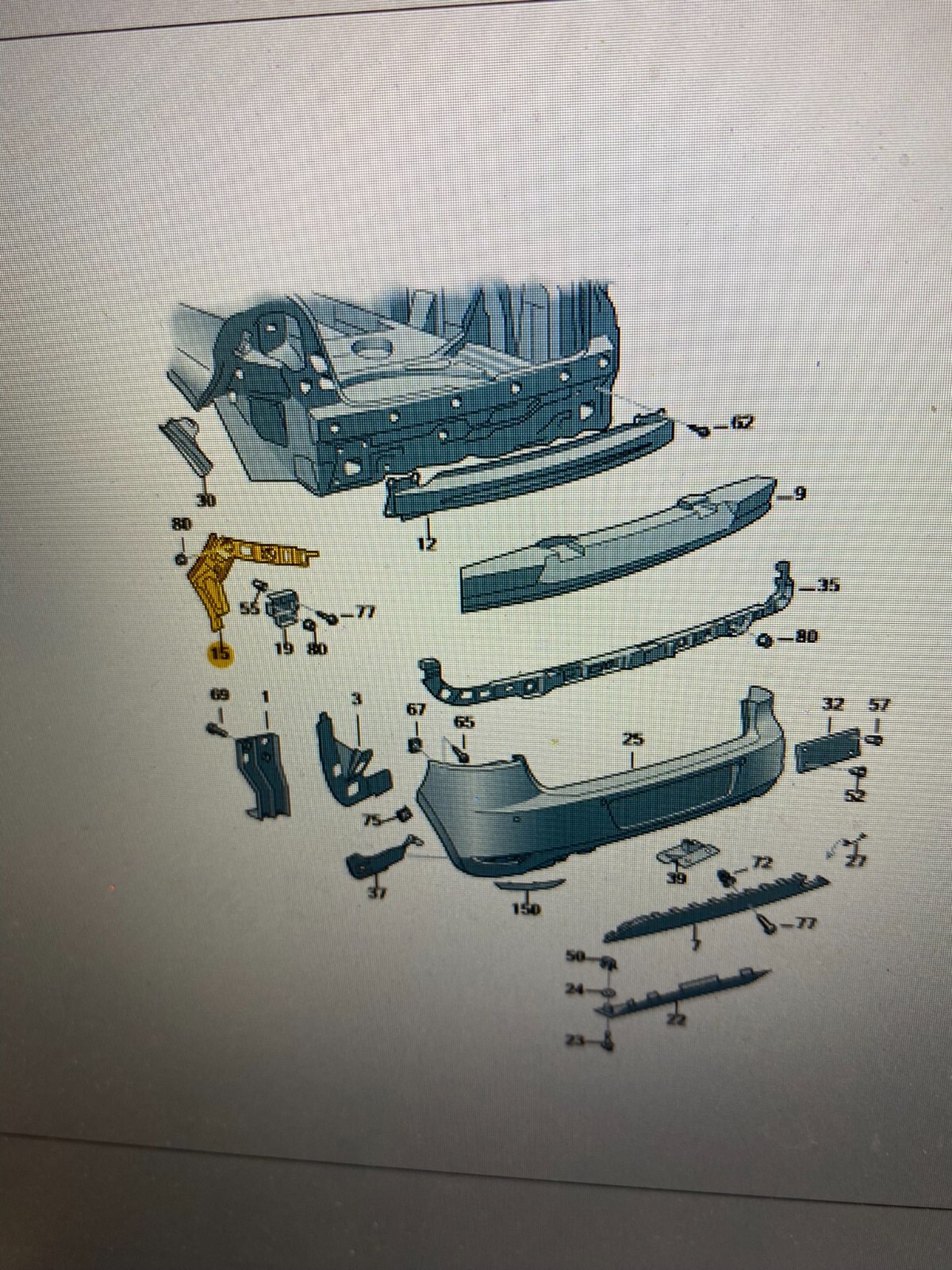 VW GOLF 2009-2013 FUHRUNGSPROFIL LINKS HINTEN 5K6807393C ORIG.NEU!! - Obrázek 7