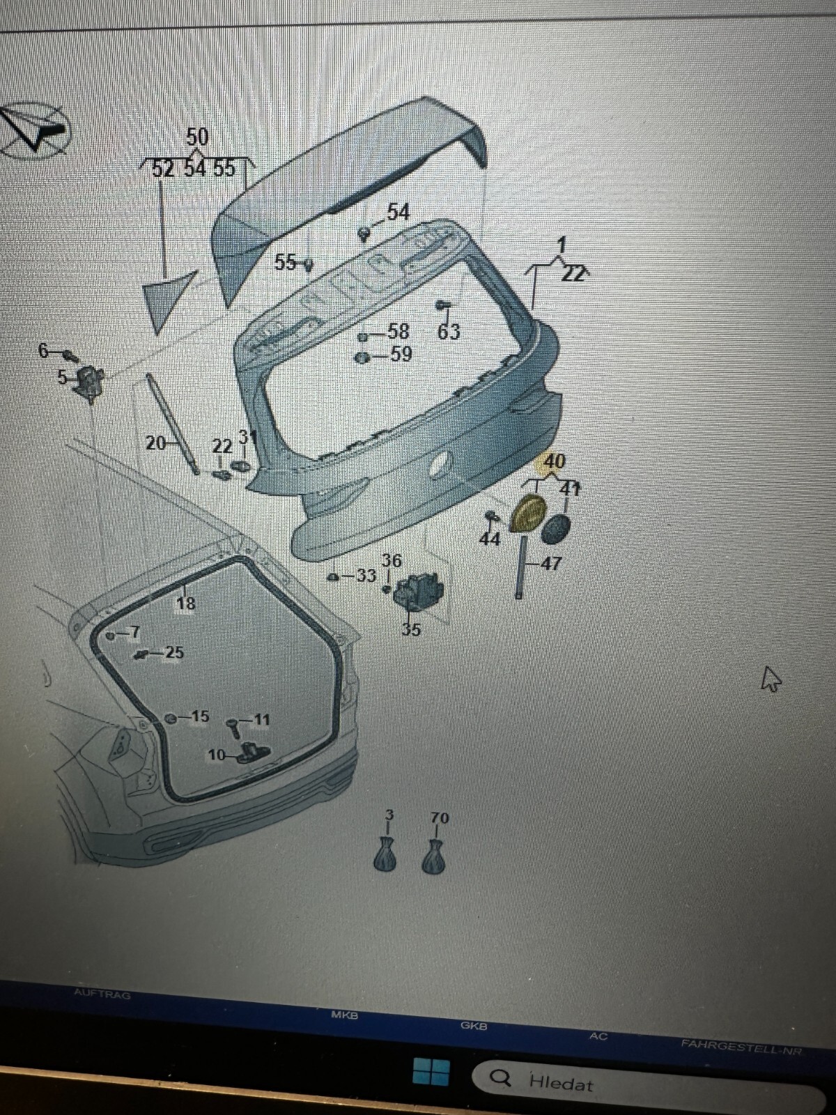 VW GOLF 8 BETÄTIGUNG MIT MIKROSCHALTER MIT VW KAMERA LOGO 5H0827469AA ORIG.NEU ! - Obrázek 5