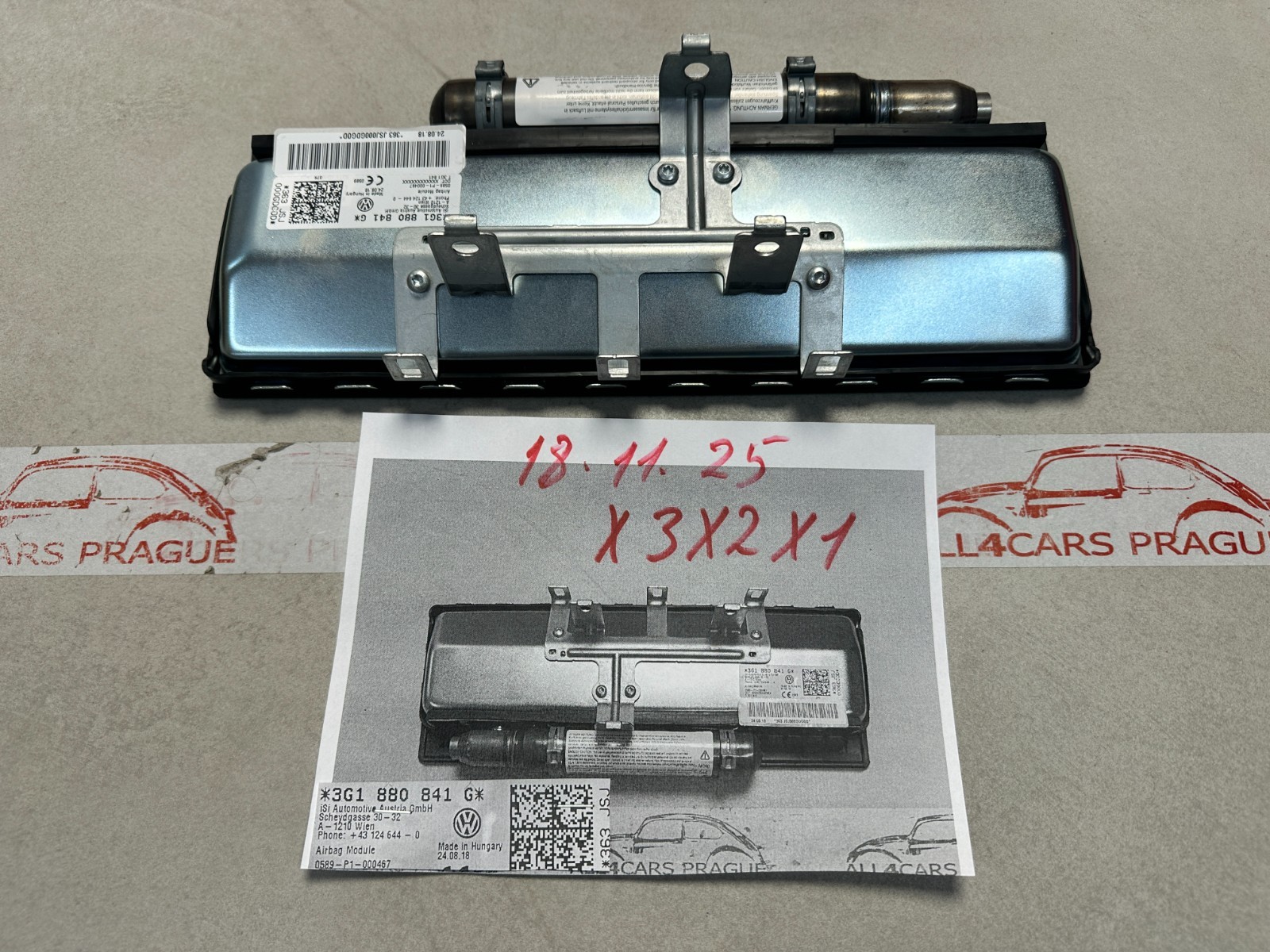 VW PASSAT 3G , VW ARTEON KNIESCHUTZ FAHRER BALLON-KISSEN 3G1880841G ORIG. VW NEU - Obrázek 11