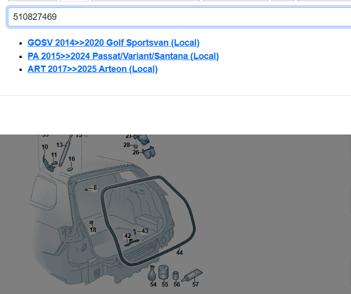 VW PASSAT ARTEON GOLF SPORTSVAN HECKKLAPPENÖFFNER LOGO HECKKLAPPE 510827469 NEU - Obrázek 8