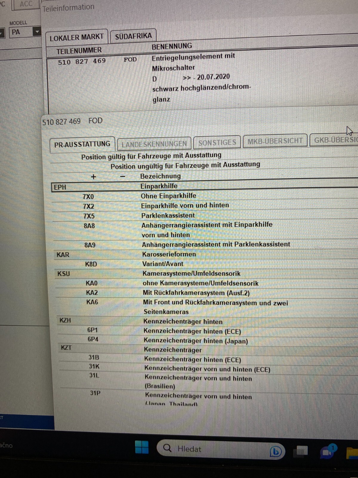VW PASSAT B8 HECKKLAPPENÖFFNER LOGO VW HECKKLAPPE 3G5827469 510827469 ORIGINAL - Obrázek 21
