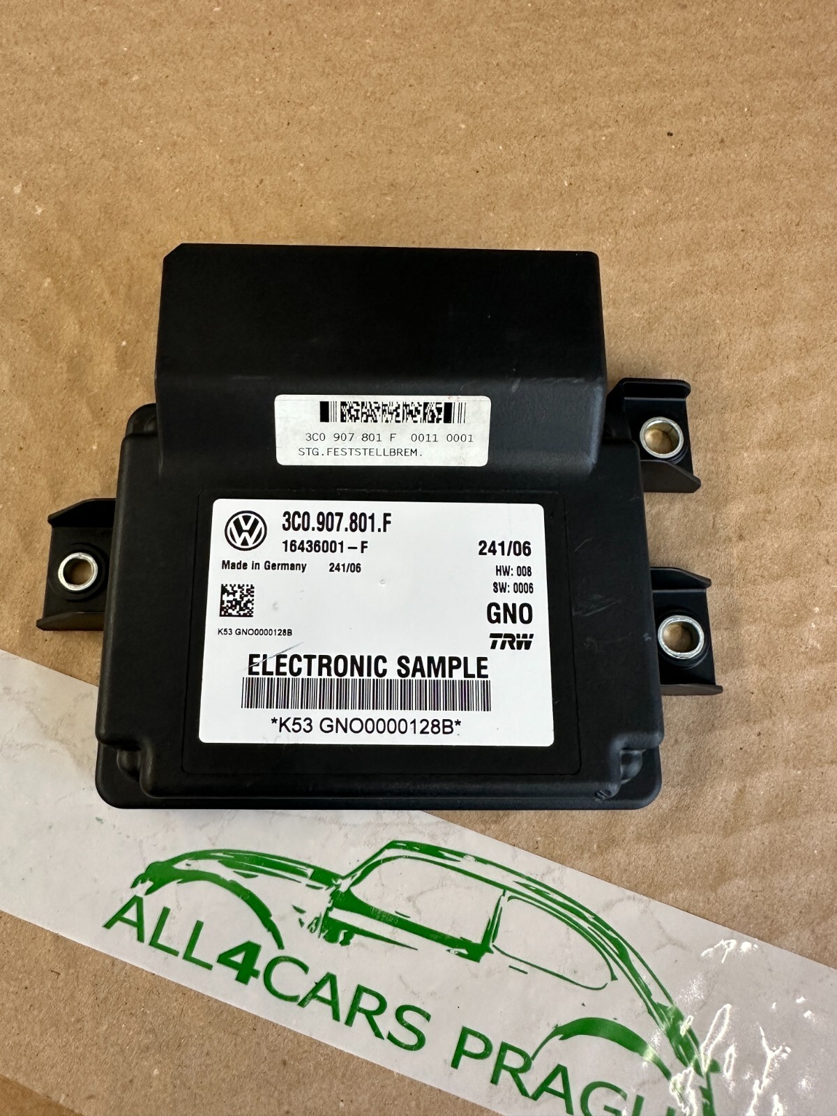 VW PASSAT STEUERGERÄT ELEKTROMECHANISCHE BREMSE 3C0907801F Fast Neu d v Test Car - Obrázek 3