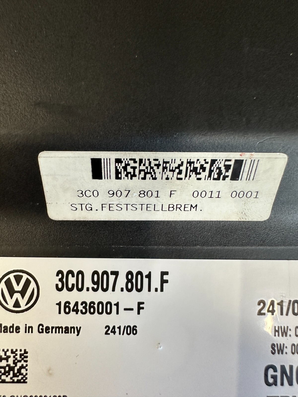 VW PASSAT STEUERGERÄT ELEKTROMECHANISCHE BREMSE 3C0907801F Fast Neu d v Test Car - Obrázek 6