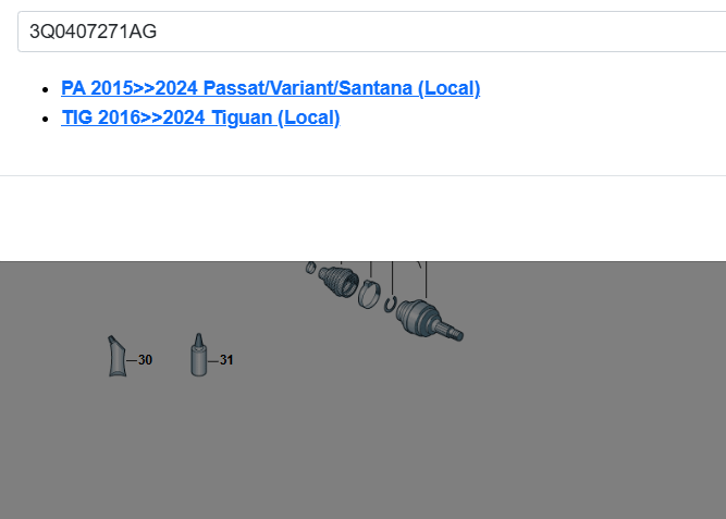 VW PASSAT TIGUAN DSG ANTRIEBSWELLE V.L. 3Q0407271AG = 3Q0407271AH = 3Q0407271CD - Obrázek 3
