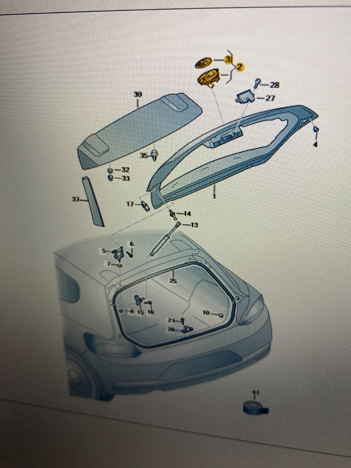 VW SCIROCCO HECKKLAPPENGRIFF 1K8827469A BESTÄTIGUNG MIKROSCHALTER ORIGINAL - Obrázek 17