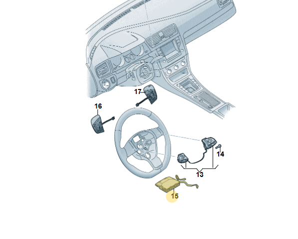 VW SEAT STEUERGERÄT FÜR LENKRAD BERÜHRUNGSERKENNUNG 3G0959542B ORIG.NEU!! - Obrázek 4