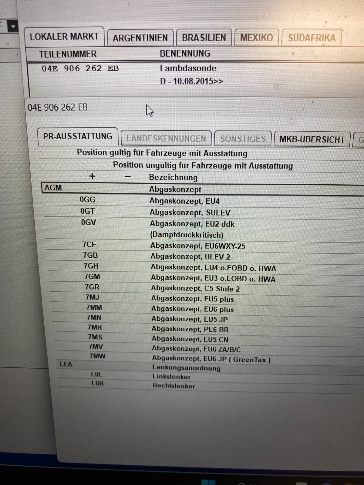 VW SKODA AUDI SEAT LAMBDASONDE SENZOR 04E906262EB ORIGINAL NEU!!! - Obrázek 13