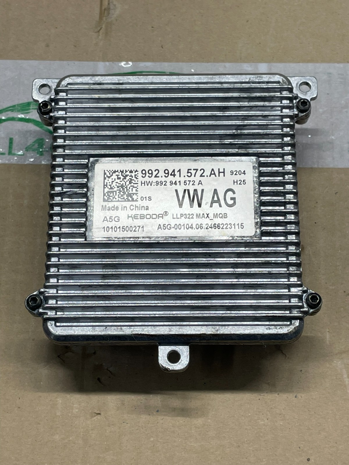 VW ŠKODA SEAT STEUERGERÄT FÜR SCHEINWERFER 992941572AH DEMONT VOM TEST WAGEN VW