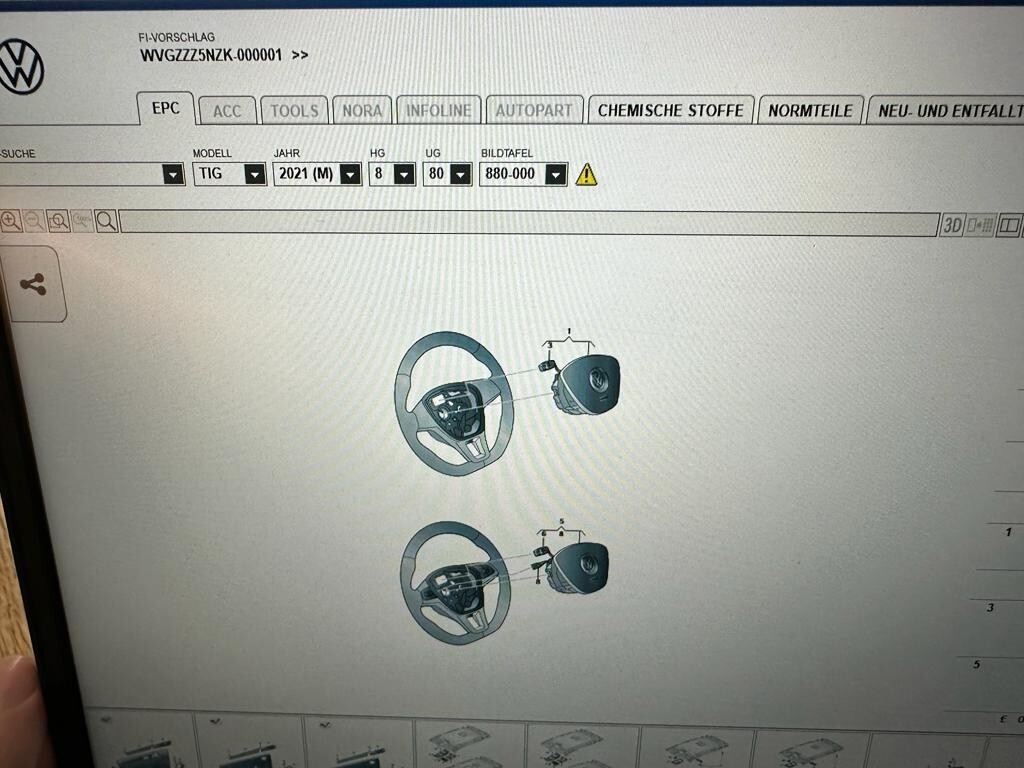 VW TIGUAN 2016-2022 ARMATURENBRETT FÜR HUD 5NB857003 N + GURTEN VORN +AIRBAG NEU - Obrázek 17