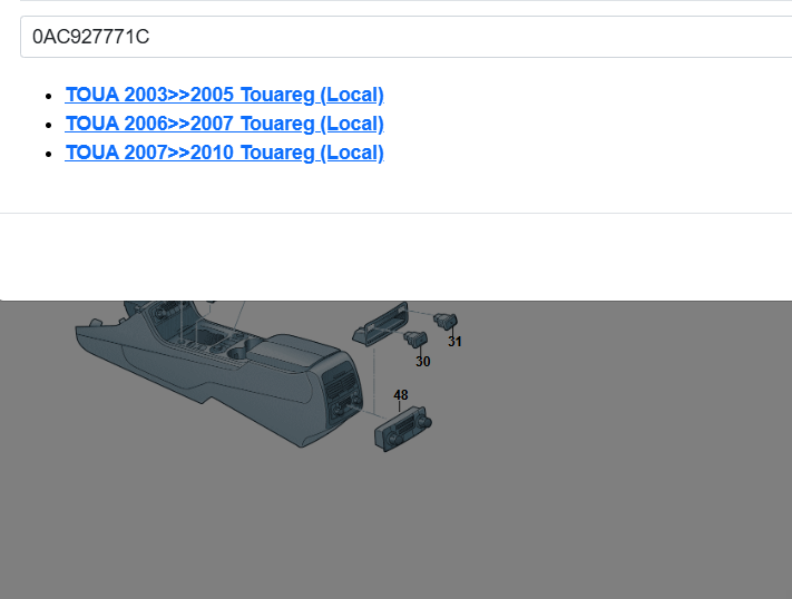 VW TOUAREG 7L STEUERGERÄT FÜR QUERSPERREN 0AC927771C = 0AC927771D DEM V TEST CAR - Obrázek 4