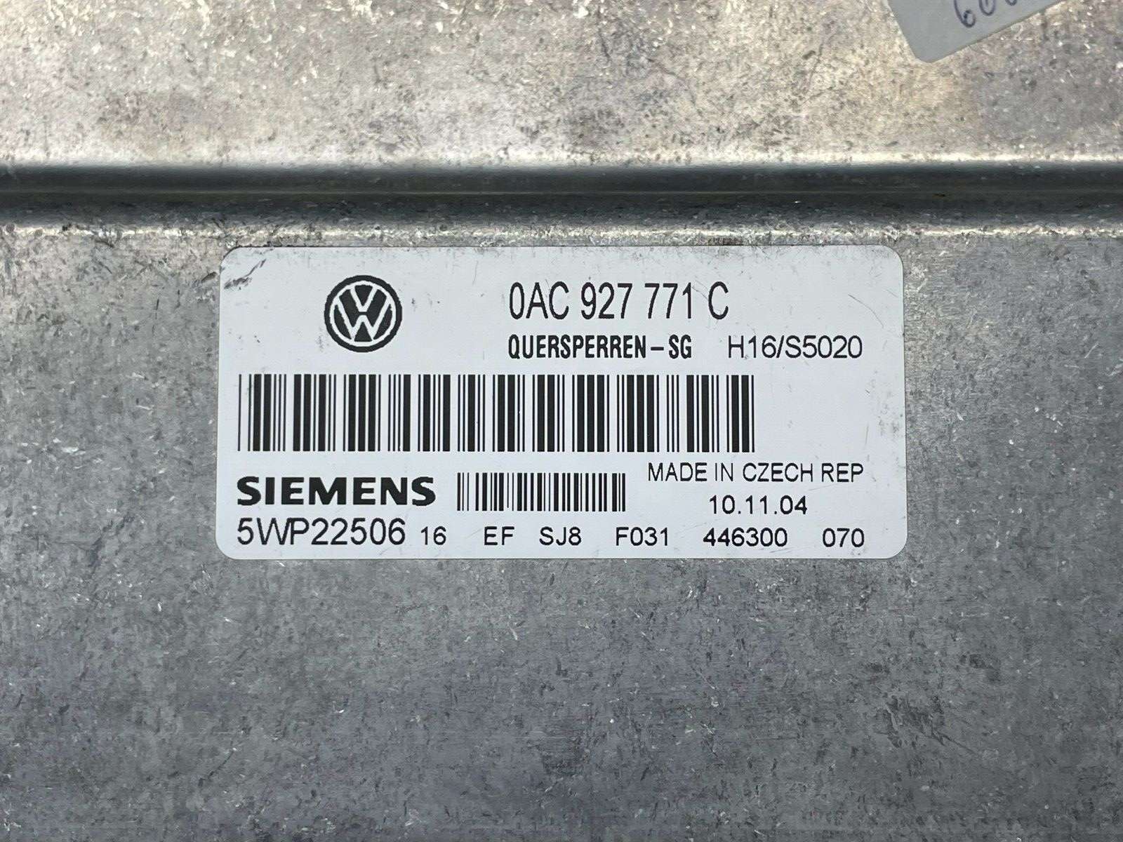 VW TOUAREG 7L STEUERGERÄT FÜR QUERSPERREN 0AC927771C = 0AC927771D DEM V TEST CAR - Obrázek 8