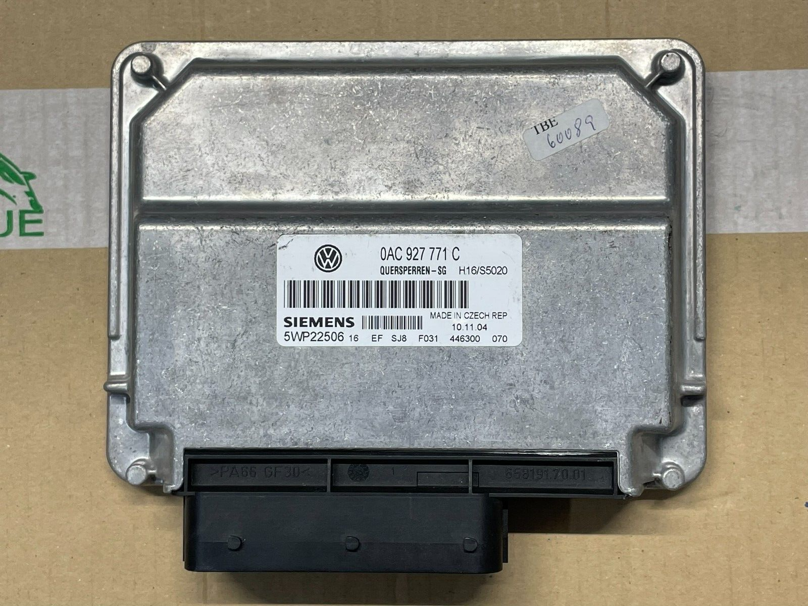 VW TOUAREG 7L STEUERGERÄT FÜR QUERSPERREN 0AC927771C = 0AC927771D DEM V TEST CAR