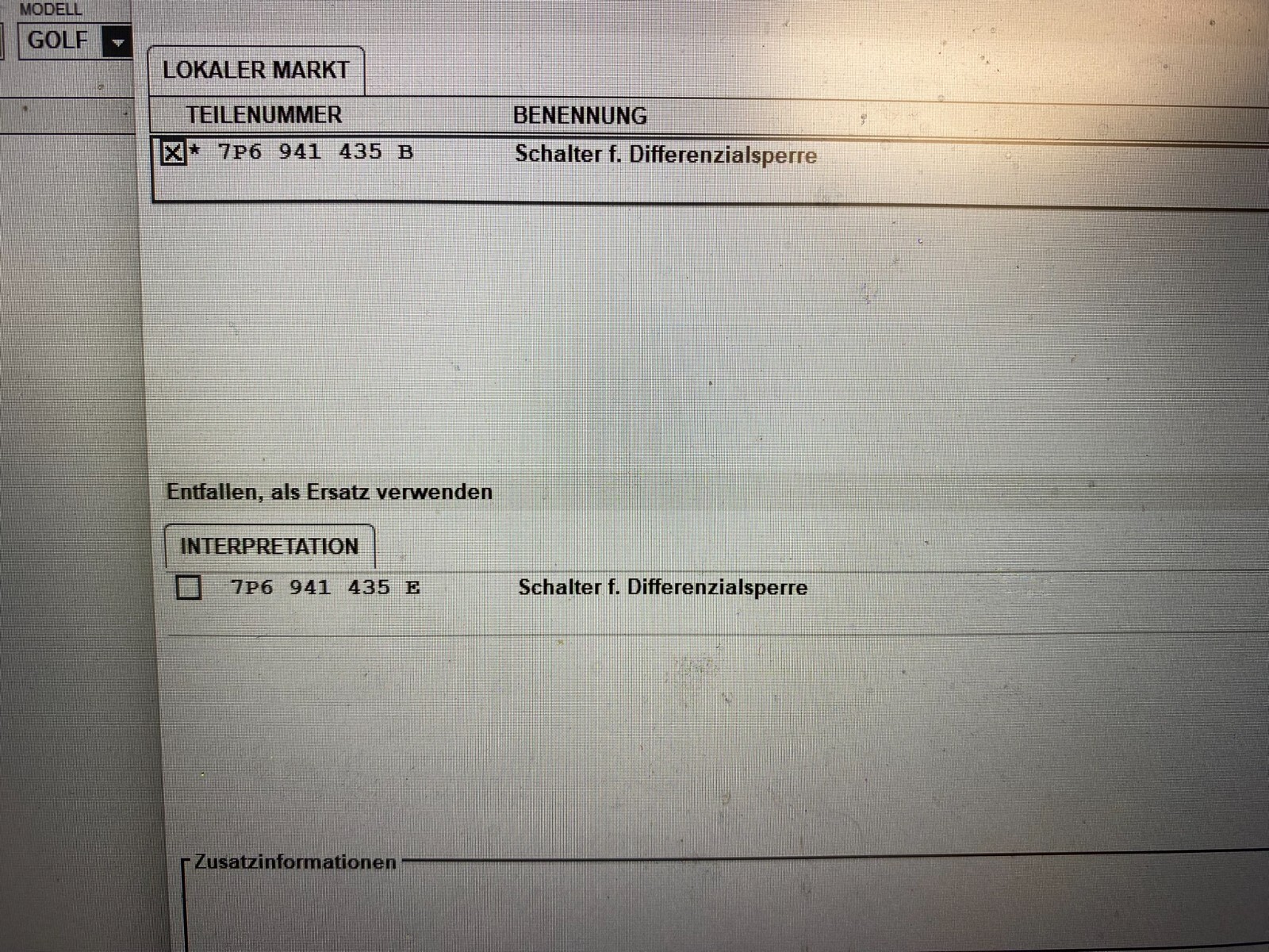 VW TOUAREG 7P SCHALTER ON/OFF ROAD SCHALTER F.DIFFERENZIALSPERRE 7P6941435B ORIG - Obrázek 9