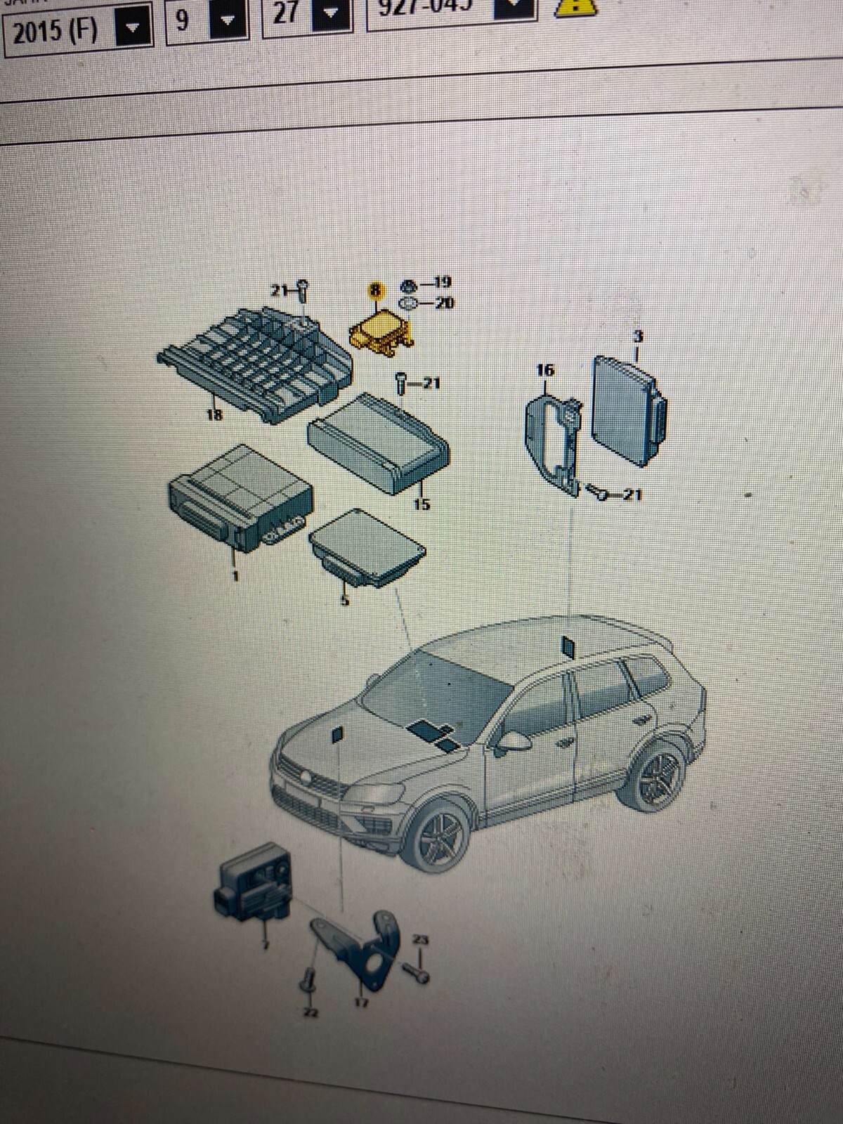 VW TOUAREG 7P STEUERGERÄT HYDRAULIKPUMPE GETRIEBE 7P0927601A ORIGINAL NEU!! - Obrázek 12