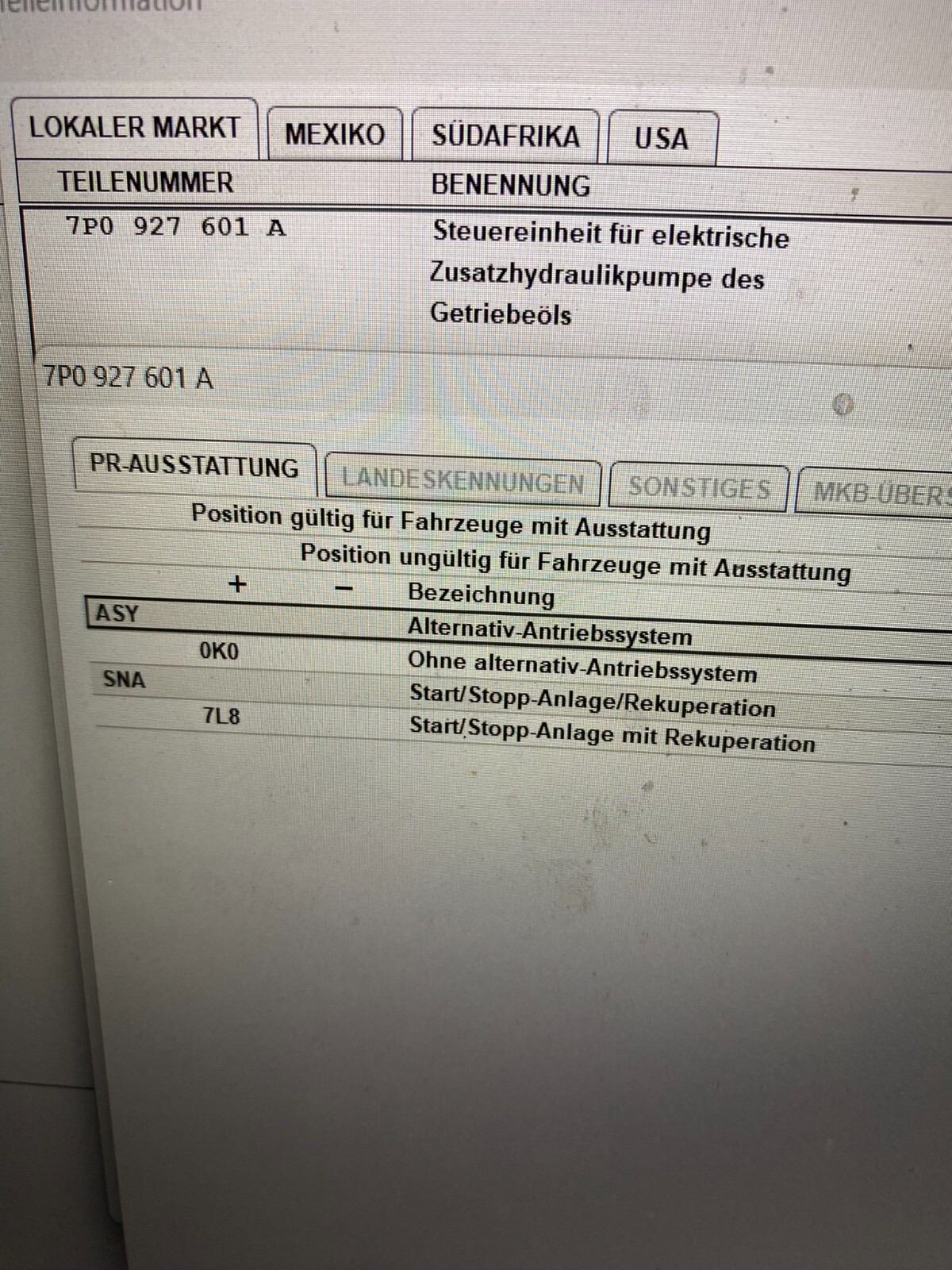 VW TOUAREG 7P STEUERGERÄT HYDRAULIKPUMPE GETRIEBE 7P0927601A ORIGINAL NEU!! - Obrázek 13