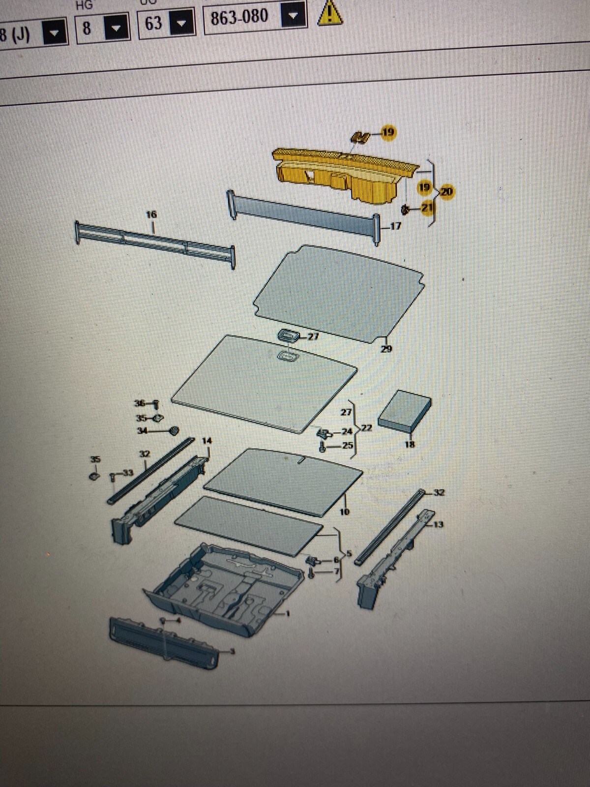VW TOUAREG III ABDECKUNG FUR SCHLOSSTRAGER 760863459C ORIG. - Obrázek 10