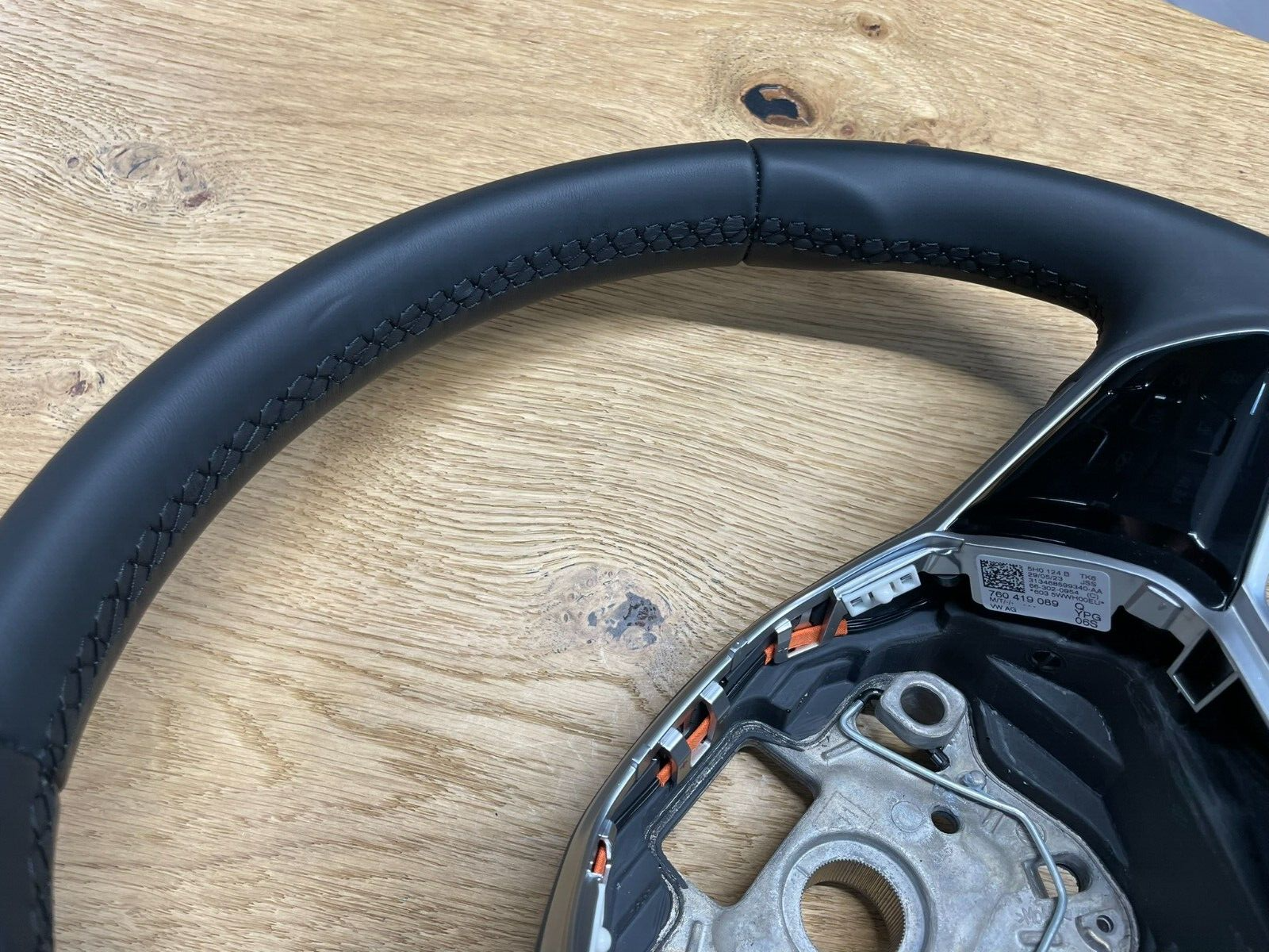 VW TOUAREG MULTIFUNKTIONS LEDER LENKRAD SPORT "R" 760419089Q FAST NEU TEST CAR - Obrázek 16