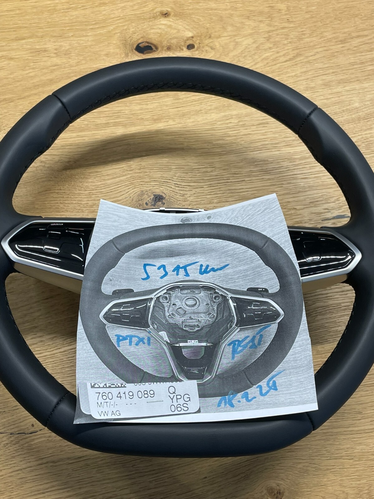 VW TOUAREG MULTIFUNKTIONSLENKRAD LENKRAD LEDERLENKRAD 760419089Q ORIGINAL - Obrázek 23