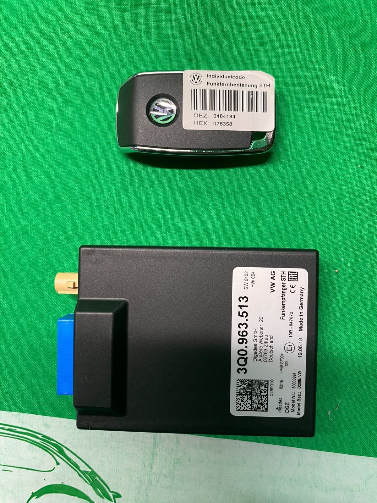 VW WEBASTO TELESTART STEUERGERÄT 3Q0963513 + FERNBEDIENUNG VW ORIGINAL NEU!!! - Obrázek 10