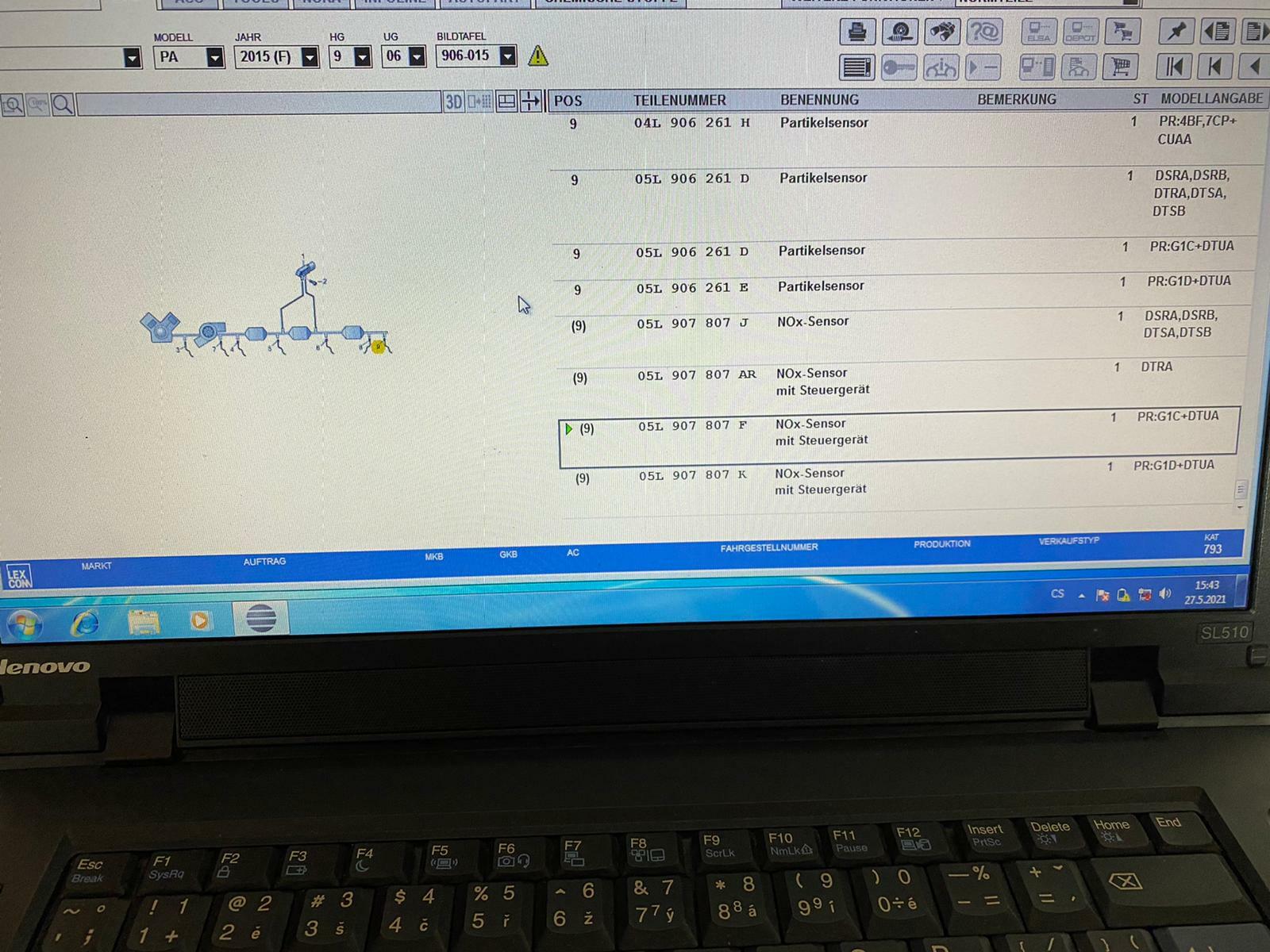 05L907807F VW NOX SENZOR VW GOLF,ARTEON.. 05L907807F NOX SENZOR ORIG.VW TEIL NEU - Obrázek 6