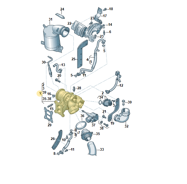 06K145874S AUDI TURBO - AUDI Q3 TURBOLADER 2.0 TSI 06K145874S ORIG. FAST NEU!! - Obrázek 10