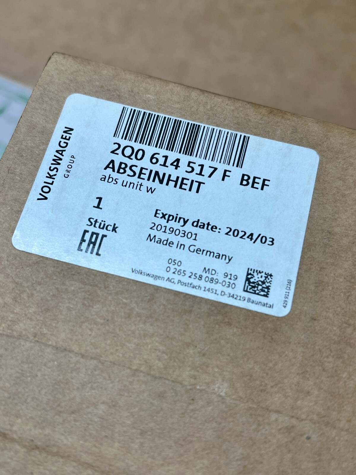 2Q0 614 517 F BEF - VW, AUDI, ŠKODA, SEAT ABS PUMPE 2Q0614517F = 2Q0614517AF NEU - Obrázek 5