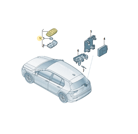 5H0963511 VW STANDHEIZUNG WEBASTO FERNBEDIENUNG 5H0963511 NEU VW ORGINAL TEIL! - Obrázek 7