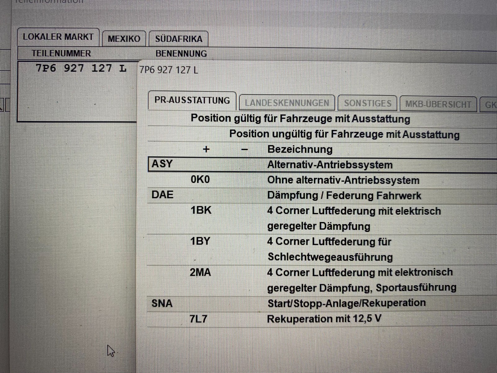 7P6927127L VOLKSWAGEN TOUAREG 7P SUSPENSION BEDIENTEIL 7P6927127L ORIG. NEU ! - Obrázek 7