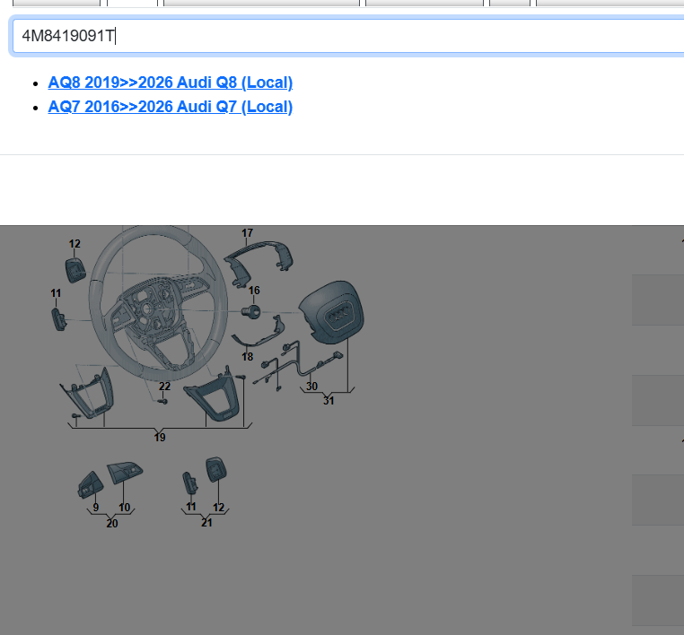 AUDI 4M Q7 Q8 LENKRAD SPORT LEDER BEHEIZT MIT SCHALTWIPPEN 4M8419091T ORIG.NEU - Obrázek 4