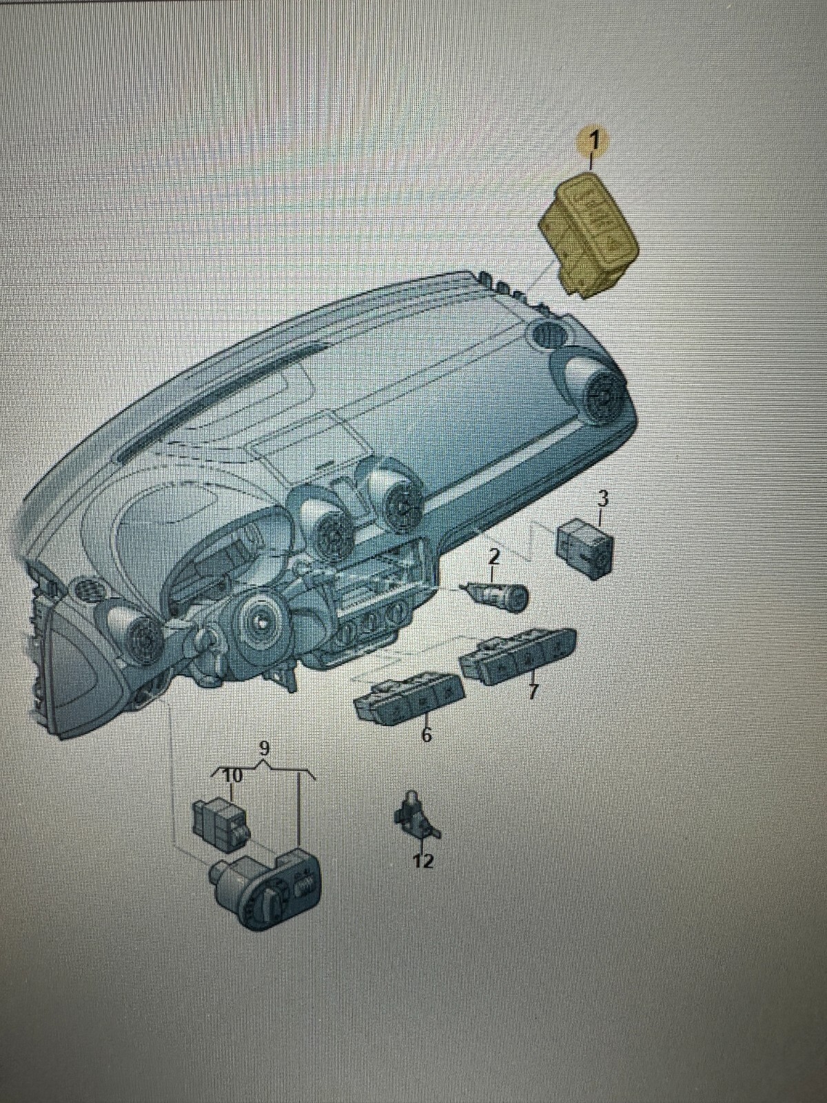 AUDI A1 MEHRFACHSCHALTER WARNBLINKER 8X0959672C Fast Neu Teil d v Test Wagen.... - Obrázek 8