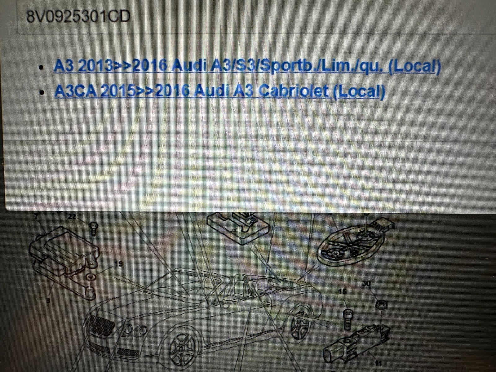 AUDI A3 MEHRFACHSCHALTER-MULTIFUNKTIONSGRIFF 8V0925301CD Fast Neu dem.v Test Car - Obrázek 6