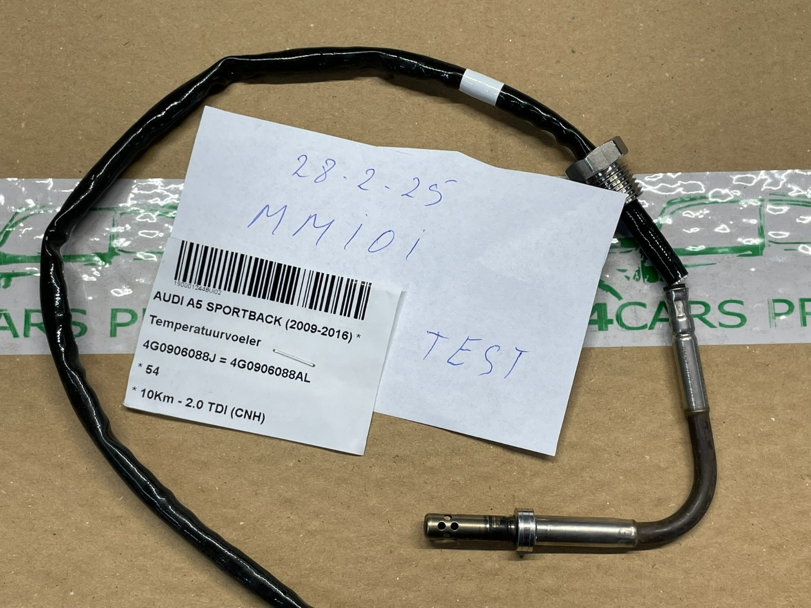 AUDI A4 A5 A6 Q5 2.0 TDI ABGASTEMPERATURGEBER 4G0906088J = 4G0906088AL TEST CAR - Obrázek 8