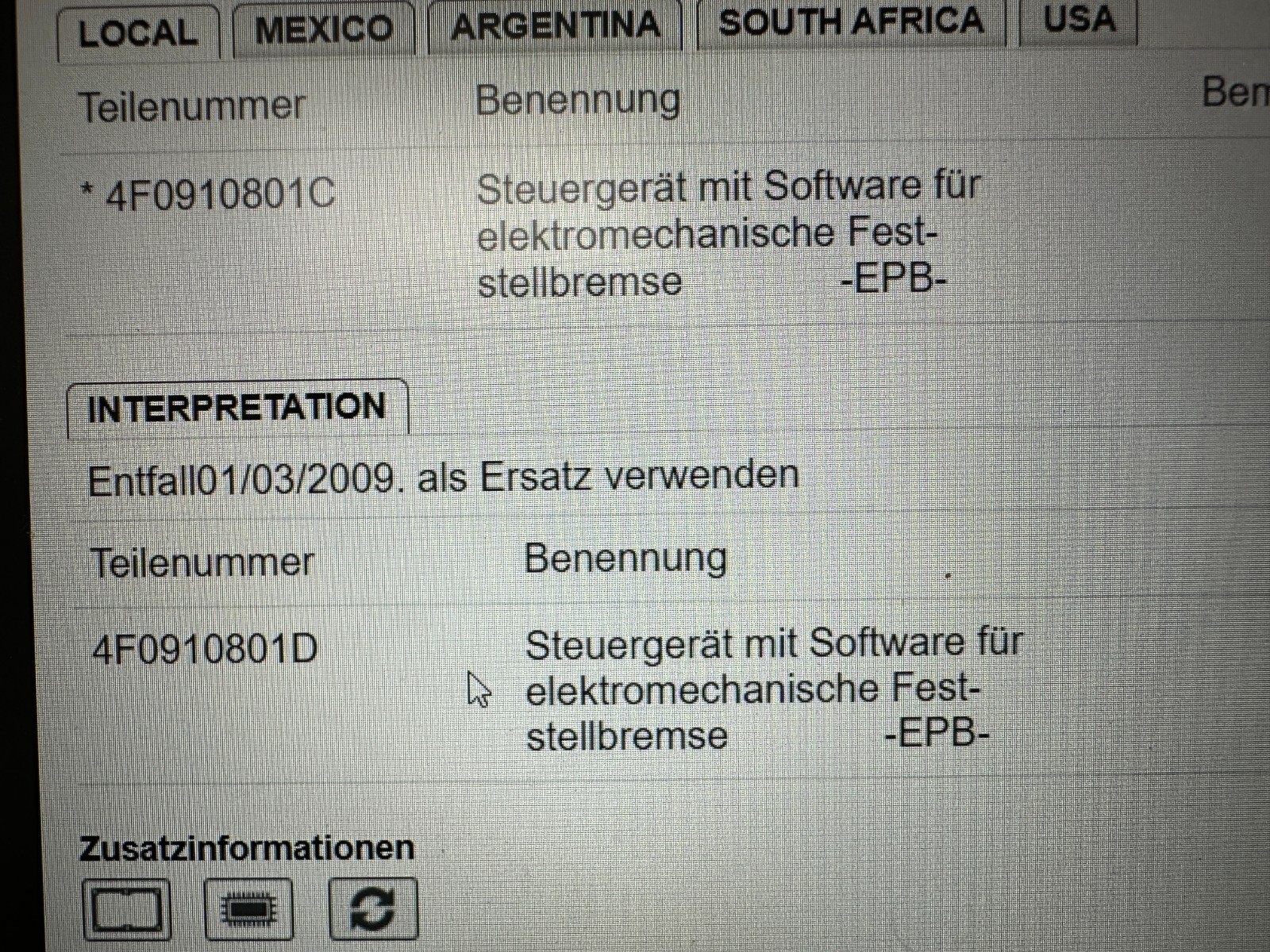 AUDI A6 STEUERGERÄT ELEKTROMECHANISCHE FESTELLBREMSE 4F0907801A B,C,D fast Neu.. - Obrázek 5
