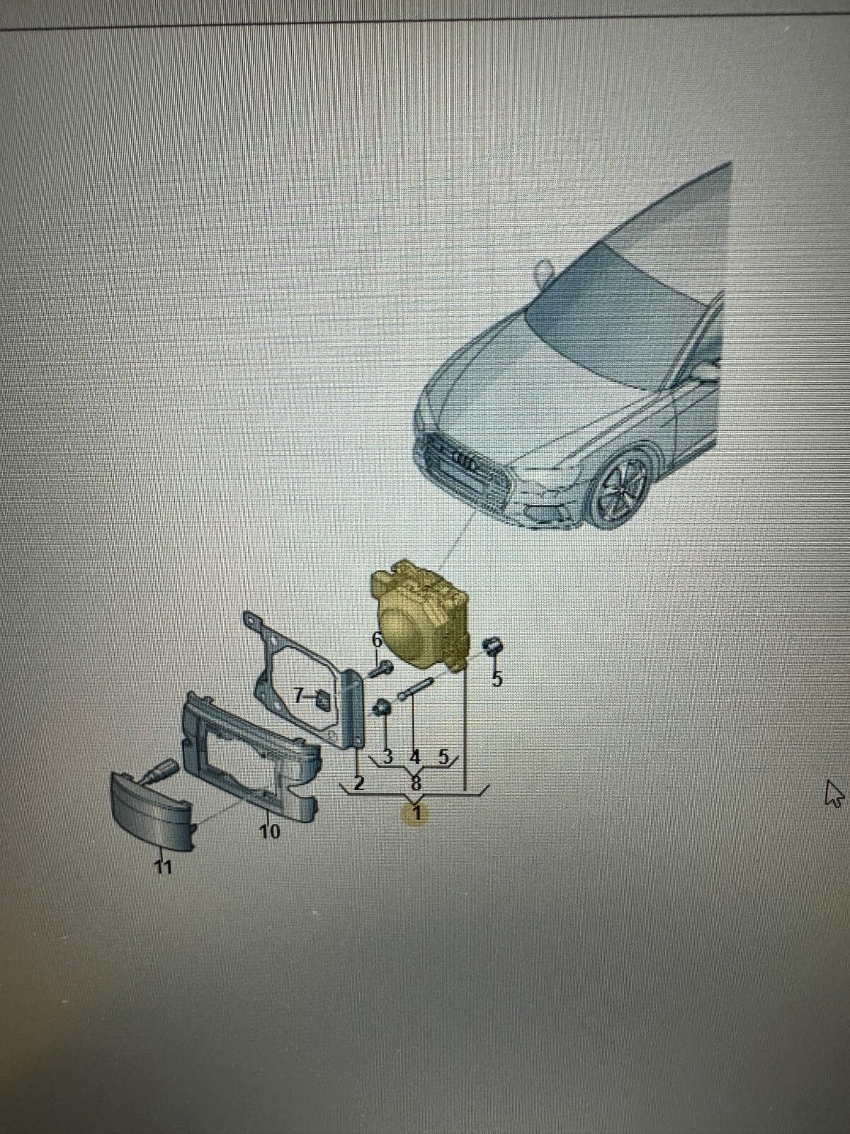 AUDI A6,RS6,A7, RS7, E-TRON STEUERGERÄT ABSTANDSREGELUNG RADARSENSOR 4K0907561AA - Obrázek 5