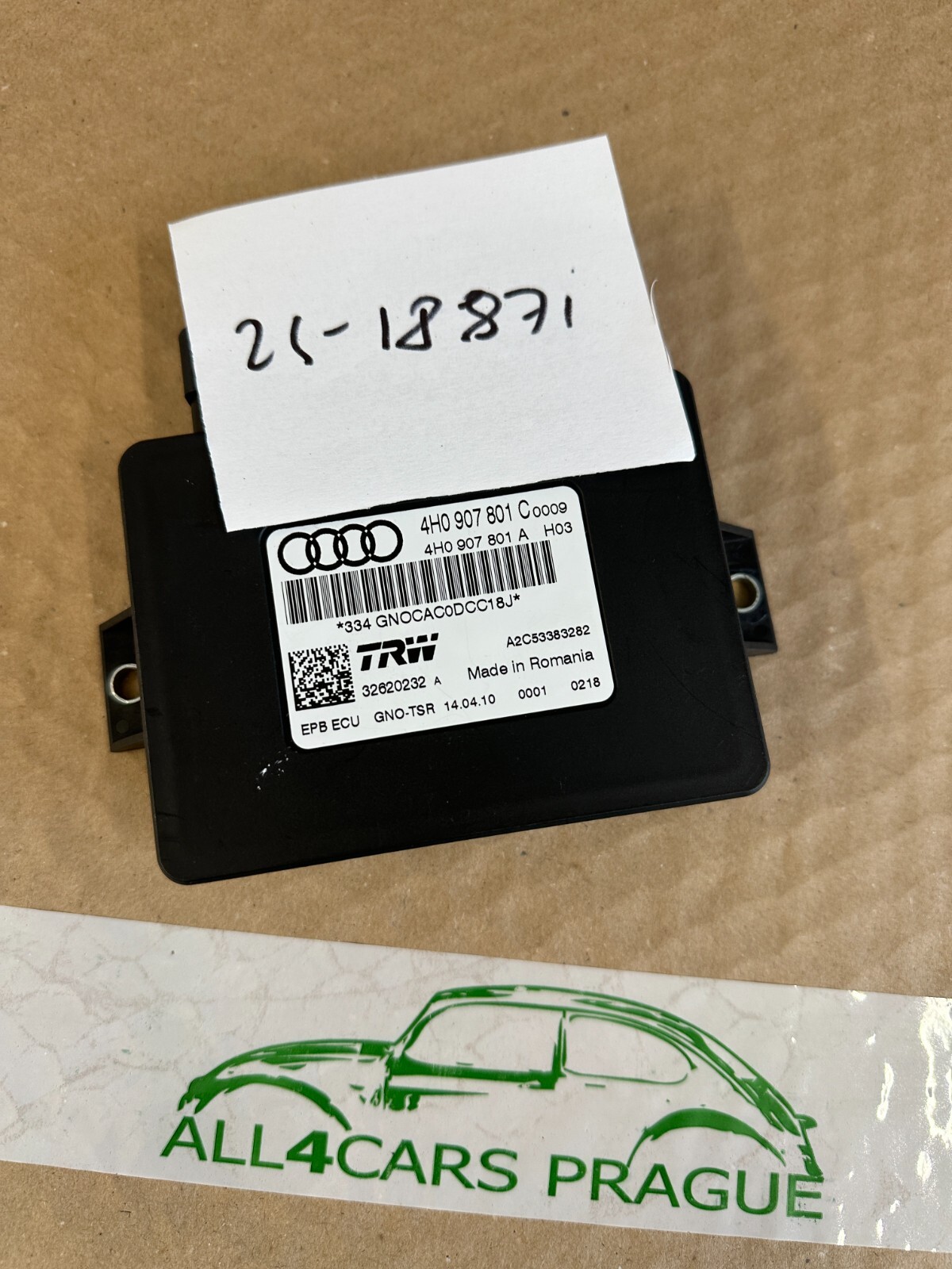 AUDI A7 A8 STEUERGERÄT ELEKTROMECHANISCHE BREMSE 4H0907801C Fast Neu d Test Car - Obrázek 10