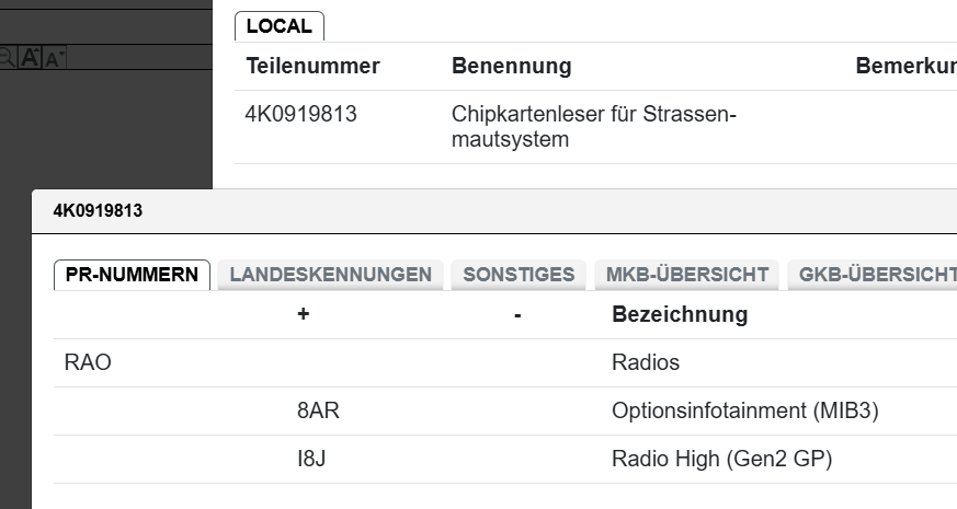 AUDI BENTLEY VW CHIPKARTENLESER FÜR STRASSENMAUTSYSTEM 4K0919813 FAST NEU ORIG - Obrázek 8
