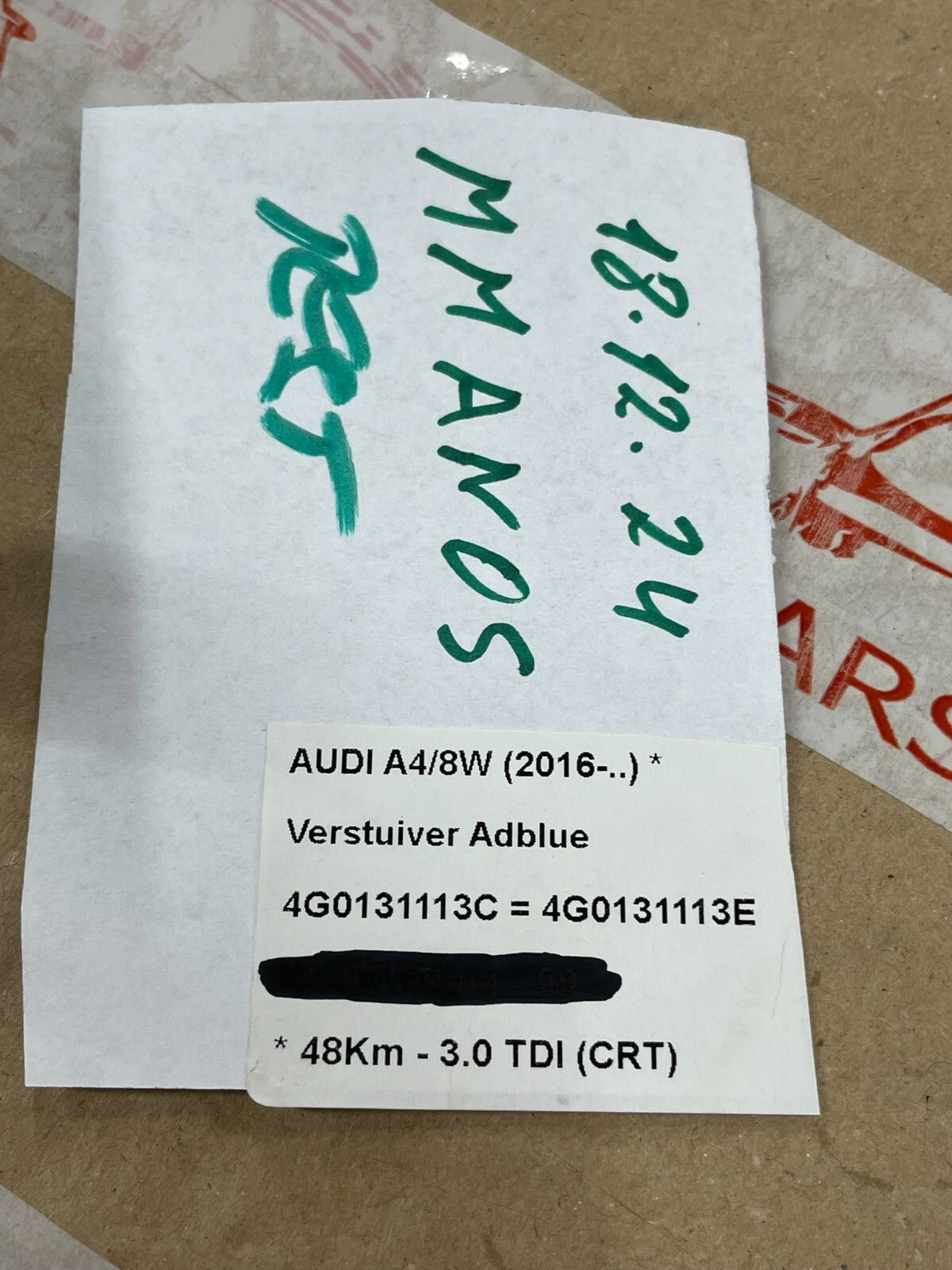 AUDI EINSPRITZVENTIL ADBLUE REDUKTIONSMITTEL 4G0131113C = 4G0131113D= 4G0131113E - Obrázek 19