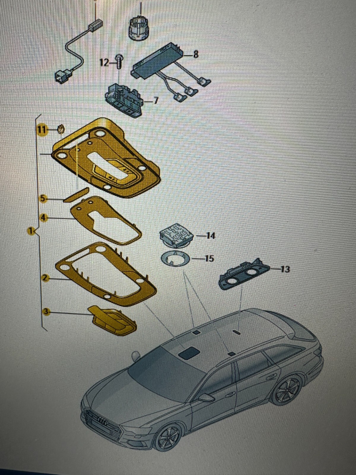 AUDI INNENRAUMLEUCHTUNG DACHLAMPE FRONTKOPFLEUCHTE 4K0947135AE - Obrázek 12