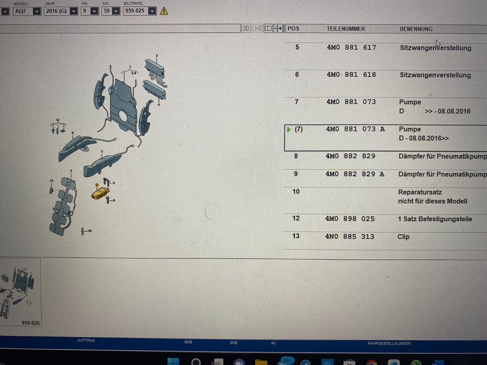 AUDI Q7 Q8/RSQ8 4M VORDERSITZ MASSAGE PUMPE 4M0881073A ORIGINAL NEU!!!! - Obrázek 9