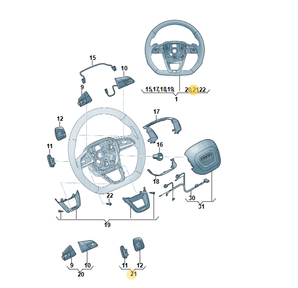 AUDI RS SCHALTWIPPEN GROSSEN RS PADELS Q3 Q5 Q7 Q8 SQ7 SQ8...4M8951523H ORIG NEU - Obrázek 3