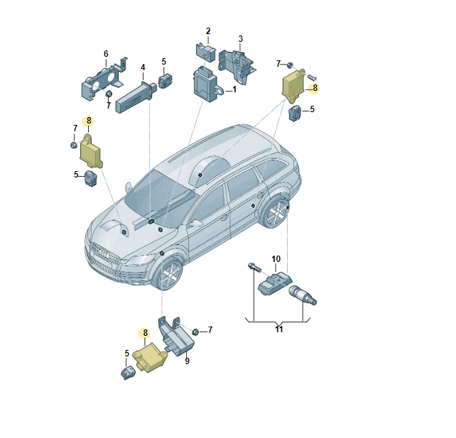 AUDI VW BENTLEY SENDER FÜR REIFENDRUCKKONTROLLSYSTEM 4F0907283 Fast Neu d v Test - Obrázek 3