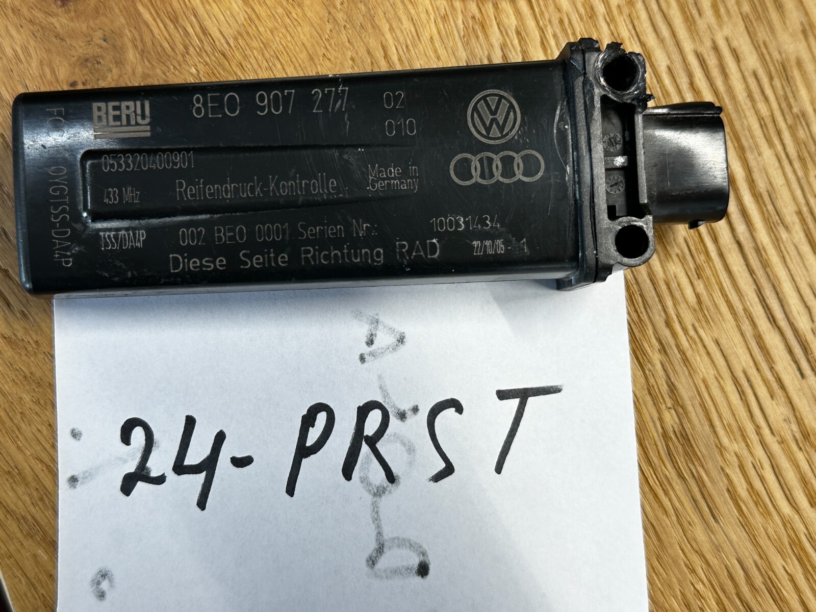 AUDI VW BENTLEY STEUERGERÄT REIFENDRUCKKONTROLLE REIFENDRUCK ANTENNE 8E0907277 - Obrázek 18